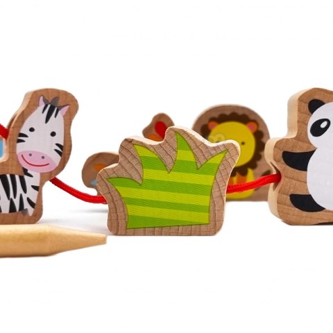 Sznurowanka Dla Dzieci Drewniane Koraliki Dla Dzieci ZOO Classic World
