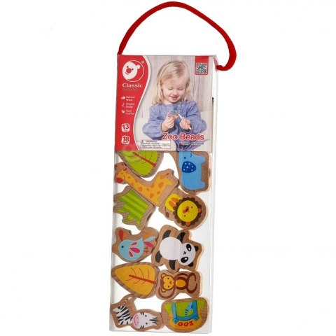 Sznurowanka Dla Dzieci Drewniane Koraliki Dla Dzieci ZOO Classic World