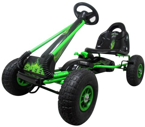 Gokart G3 ZIELONY, pompowane koła, hamulec ręczny