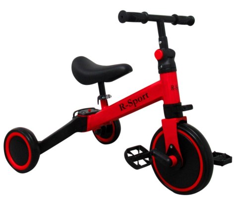 Rowerek biegowy P8 CZERWONY R-Sport +pedała wielofunkcyjny