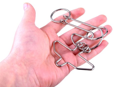 4 Puzzle zakręcona metalowa łamigłówka ZA1132