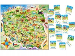 Castorland Mapa Polski 100ele i quiz Puzzle CA0010