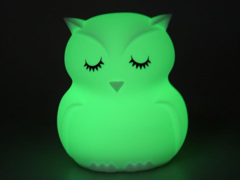 Sowa Silikonowa lampka nocna led + pilot ZA3295