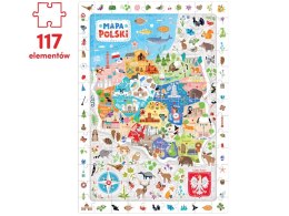 CzuCzu Puzzle obserwacyjne Mapa Polski 117e ZA4070