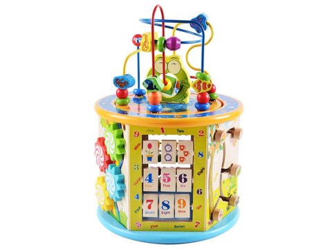 Edukacyjna drewniana wieża + labirynt 8w1 ZA4117