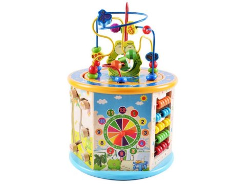 Edukacyjna drewniana wieża + labirynt 8w1 ZA4117