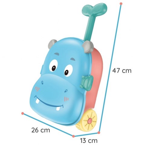 WOOPIE Zestaw do Piasku 3w1 Walizka Hipopotam + Zabawka Wodna