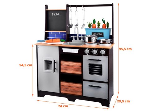 Stylowa drewniana Kuchnia lodówka piekarnik ZA4129