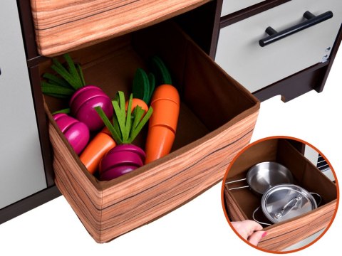 Stylowa drewniana Kuchnia lodówka piekarnik ZA4129