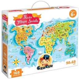 CzuCzu Puzzle Mapa Świata 6-12lat 168 ele ZA4078