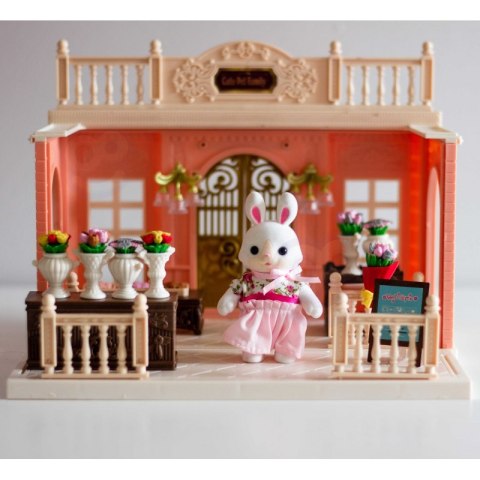 WOOPIE Domek dla Lalek Rodzina Krolików Kwiaciarnia + Figurki 4 szt.