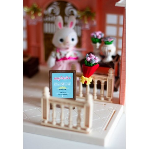 WOOPIE Domek dla Lalek Rodzina Krolików Kwiaciarnia + Figurki 4 szt.