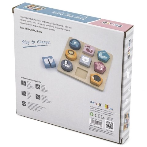 Drewniana Układanka Klocki - Zwierzątka - Viga PolarB