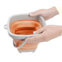WOOPIE Zestaw Silikonowe Wiaderko z Grabkami Łopatką Pomarańczowe