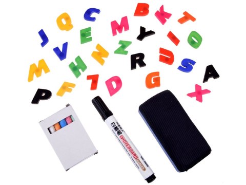 Tablica drewniana 3w1 sztaluga kreda pisaki TA0096