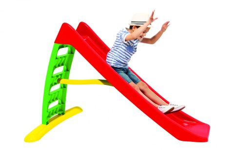 Duża zjeżdżalnia ogrodowa natrysk wodny 170 cm Czerwona