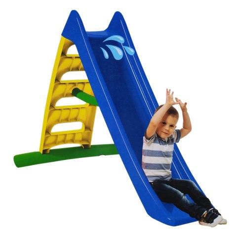 Duża zjeżdżalnia ogrodowa natrysk wodny 170 cm Niebieska