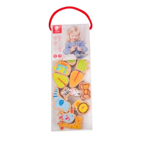 Sznurowanka Dla Dzieci Drewniane Koraliki Dla Dzieci ZOO Classic World