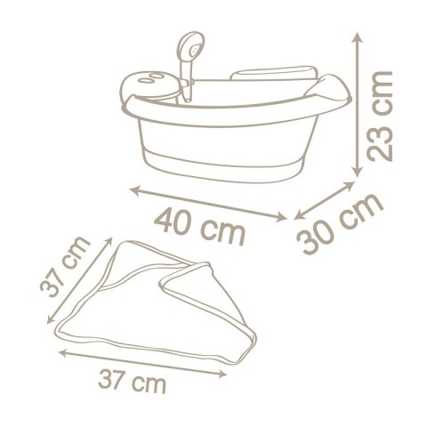 SMOBY Baby Nurse Wanienka z hydromasażem, prysznicem i światłem