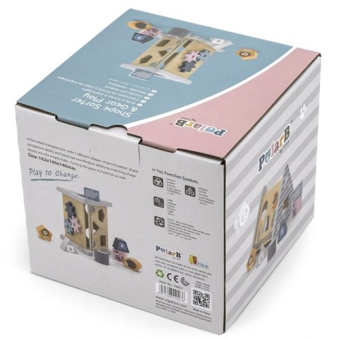 Drewniana piramidka edukacyjna - Sorter - VIGA - PolarB