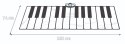 Duża Mata muzyczna dla dzieci 3+ Keyboard XXL 260x74cm + Tryb nagrywania + Kabel MP3