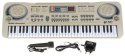 Beżowy Keyboard dla dzieci 5+ Mikrofon + Nagrywanie + USB MP3 - model nr 811