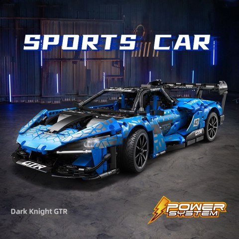 Klocki techniczne CaDA 2088 el. Wyścigowe auto Dark Knight GTR dla dzieci 8+