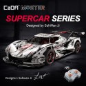 Klocki techniczne CaDA 4449 el. Zdalnie sterowany V12 Hypercar samochód sportowy Master