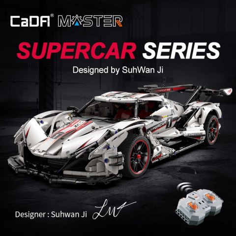 Klocki techniczne CaDA 4449 el. Zdalnie sterowany V12 Hypercar samochód sportowy Master
