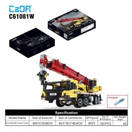Klocki techniczne CaDA 1831 el. Dźwig budowlany + Ruchome funkcje dla dzieci 8+