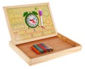 Drewniana tablica magnetyczna dla dzieci 3+ Zestaw edukacyjny + Akcesoria