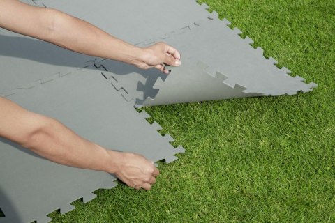 Piankowa Mata pod basen ogrodowy Szary 9 szt. 50x50cm BESTWAY