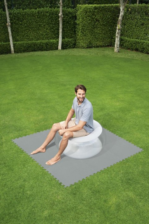 Piankowa Mata pod basen ogrodowy Szary 9 szt. 50x50cm BESTWAY