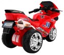 Motorek Trójkołowy RR1000 elektryczny dla dzieci Czerwony + Dźwięki + Światła + Schowek