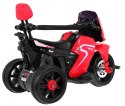 Pchaczyk Rowerek Motorek elektryczny 3w1 dla dzieci Czerwony + Piankowa poręcz + Audio LED