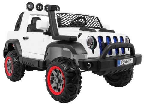 Auto terenowe AllRoad dla 2 dzieci Biały + Napęd 4x4 + Pilot