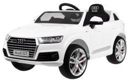 Audi Q7 Quattro S-Line SUV na akumulator Biały + Pilot + Radio MP3 LED