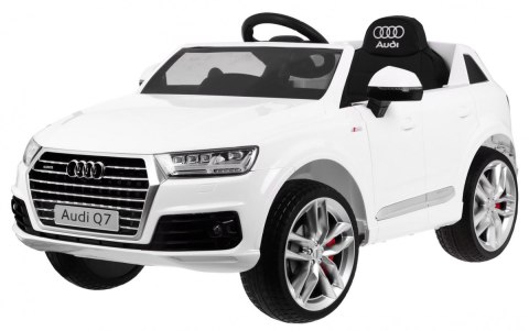 Audi Q7 Quattro S-Line SUV na akumulator Biały + Pilot + Radio MP3 LED