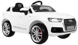 Audi Q7 Quattro S-Line SUV na akumulator Biały + Pilot + Radio MP3 LED