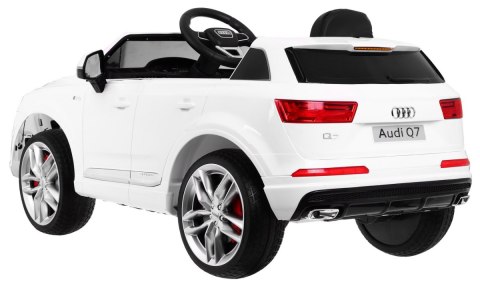 Audi Q7 Quattro S-Line SUV na akumulator Biały + Pilot + Radio MP3 LED
