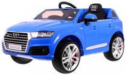 Audi Q7 Quattro S-Line na akumulator Niebieski + Pilot + Radio MP3 LED