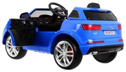 Audi Q7 Quattro S-Line na akumulator Niebieski + Pilot + Radio MP3 LED