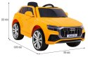 Audi Q8 Lift, SUV na akumulator dla dzieci Żółty + Pilot