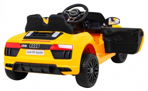 Audi R8 na akumulator dla dzieci Żółty + Pilot