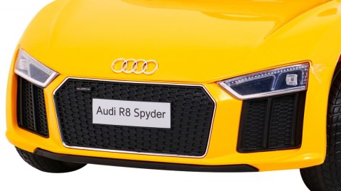 Audi R8 na akumulator dla dzieci Żółty + Pilot