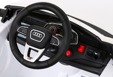Audi RS Q8 Autko na akumulator Biały + Pilot + Wolny Start + EVA + LED + MP3 USB