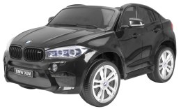 BMW X6M XXL dla 2 dzieci Czarny SUV + Pilot + Ekoskóra