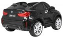 BMW X6M XXL dla 2 dzieci Czarny SUV + Pilot + Ekoskóra