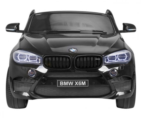 BMW X6M XXL dla 2 dzieci Czarny SUV + Pilot + Ekoskóra
