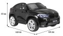 BMW X6M XXL dla 2 dzieci Lakier Czarny SUV + Pilot + Ekoskóra